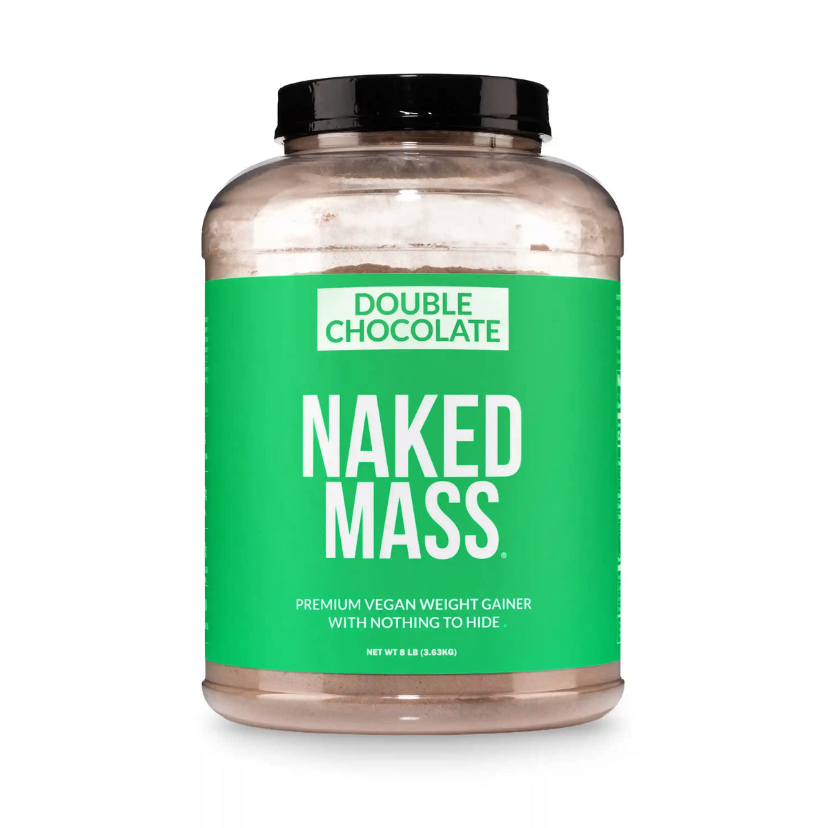 Double Chocolate Vegan Mass Gainer Supplement | Naked Vegan Mass - 8LB